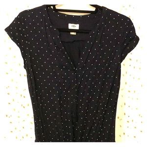 Navy blue with while dots jumper